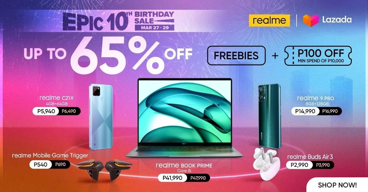 realme Book Prime debuts at P6,000 OFF during Lazada’s 10th Birthday Sale starting March 27