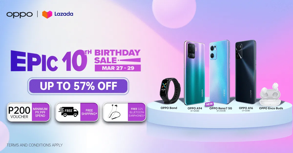 As Lazada turns 10, OPPO gives big discounts on your favorite devices!