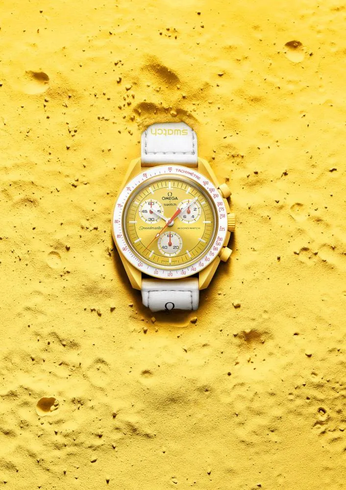 Swatch salutes one of the most iconic watches of the Swiss watch industry by introducing the 11-piece Bioceramic MoonSwatch collection