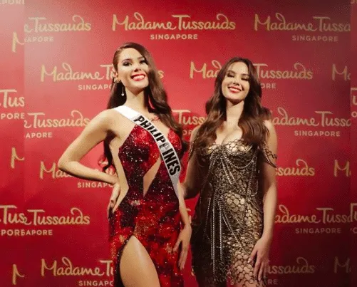 Catriona Gray unveils wax figure in Singapore