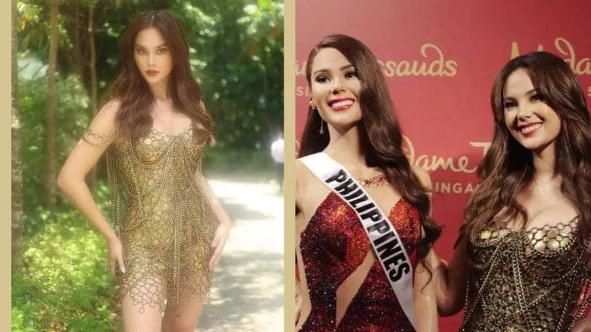 Catriona Gray pays homage to the country’s ancient treasures with a golden ensemble