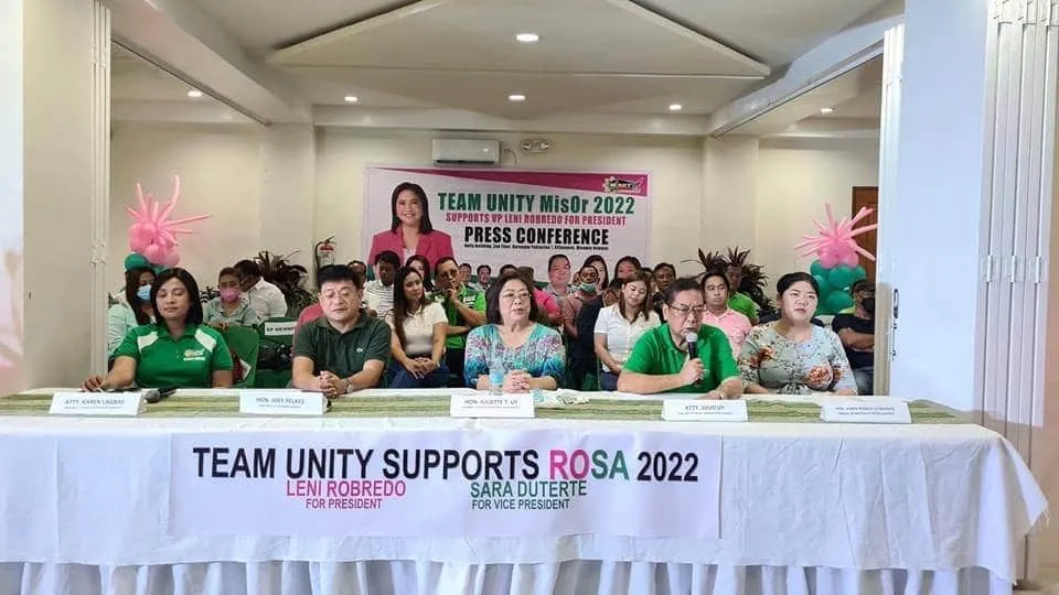 Robredo endorsed by Misamis Oriental, Cavite local execs; NUP defied