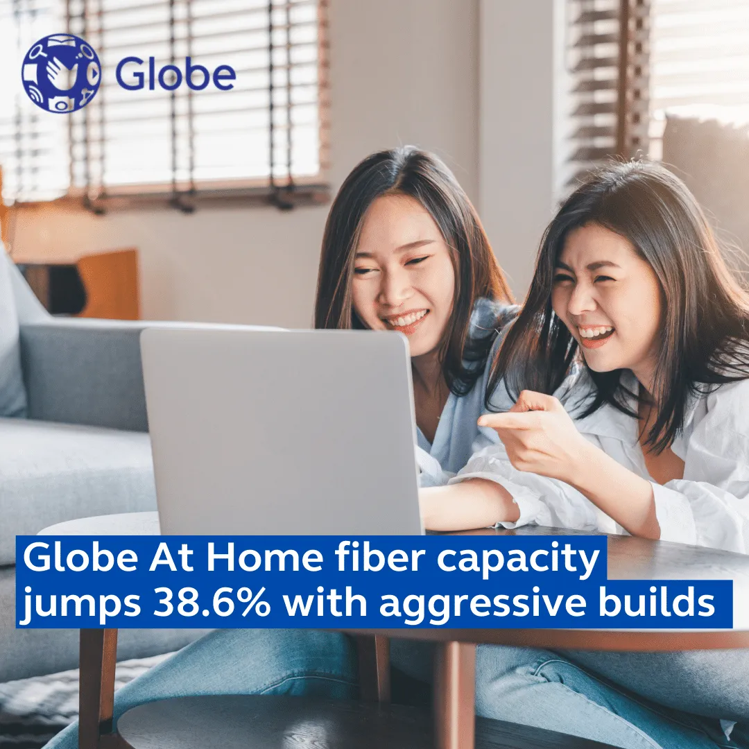 Globe At Home fiber capacity up 38.6%
