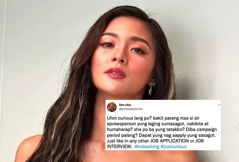 Kim Chiu reacts to bashers of her '#JustCurious' post