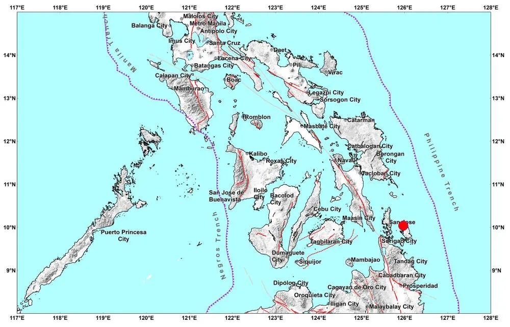 5.3-magnitude quake jolts Surigao del Norte